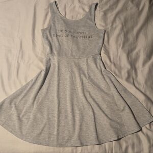 Divided Light Gray Sleeveless Mini Dress